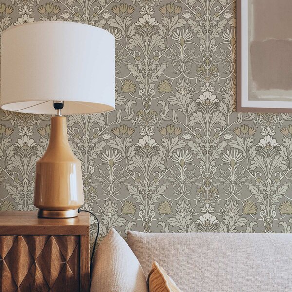 Tapet Ornament floral clasic în stilul lui William Morris, Tapet în stil francez, a00171 : Uwalls.ro