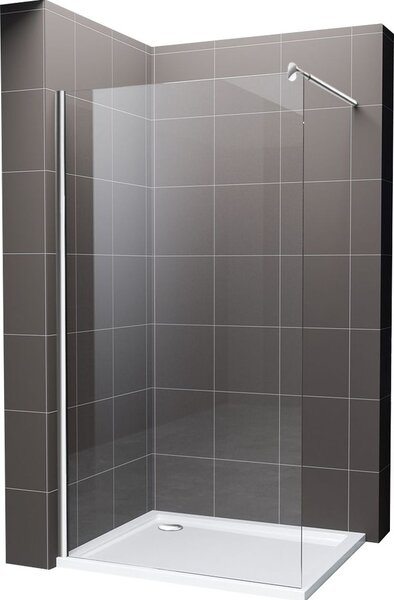 Hagser Bertina perete cabină de duș walk-in 120 cm crom luciu/sticla transparentă HGR17000022