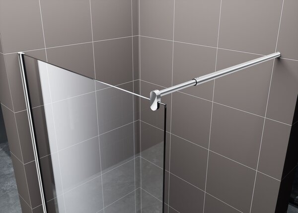 Hagser Bertina perete cabină de duș walk-in 100 cm crom luciu/sticla transparentă HGR16000022