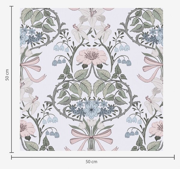 Tapet Model floral retro cu arcuri și muguri, Tapet în stil francez, a00174 : Uwalls.ro