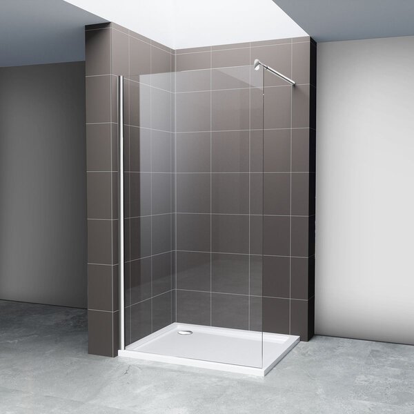Hagser Bertina perete cabină de duș walk-in 100 cm crom luciu/sticla transparentă HGR16000022