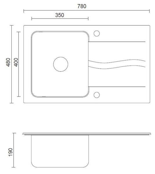 Quadron Michael chiuvetă din granit-oțel 78x48 cm alb FUS_M7848BI_3623500BS