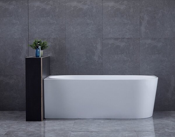 Aqualine Aqualine, cada TIBERA L pe coltar 170x80cm, alb, E1026