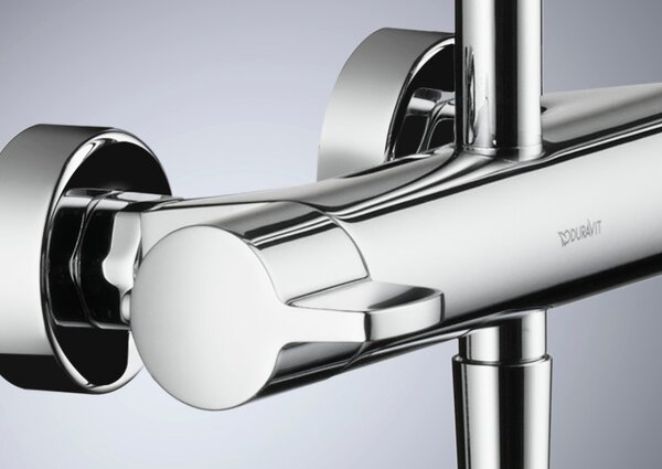Duravit B.1 set de duș perete cu termostat cu duș de ploaie crom B14280008010