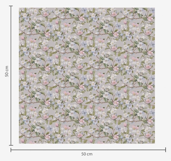 Tapet Diagonală florală pastelată în stilul textilelor renascentiste, Tapet flori, a00205 : Uwalls.ro