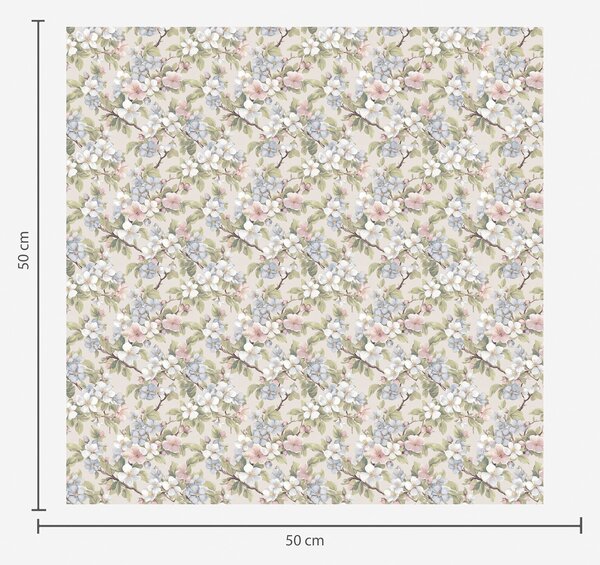 Tapet Buchet diagonal cu flori de primăvară în nuanțe delicate, Tapet flori, a00204 : Uwalls.ro