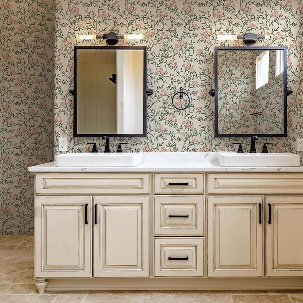 Tapet Ramuri întredeschise cu flori de coral, model floral, Tapet stil englezesc, a00221 : Uwalls.ro