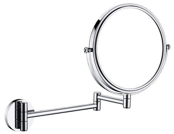 Deante Round, oglindă cosmetică pentru baie pe braț (2x), mărire (3x), crom, DEA-ADR_0811