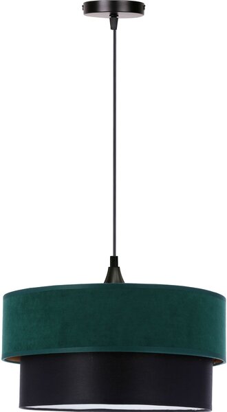 Candellux Solanto lampă suspendată 1x60 W negru-verde-auriu 31-19707
