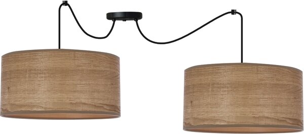 Candellux Legno lampă suspendată 1x40 W negru-maro 32-18380