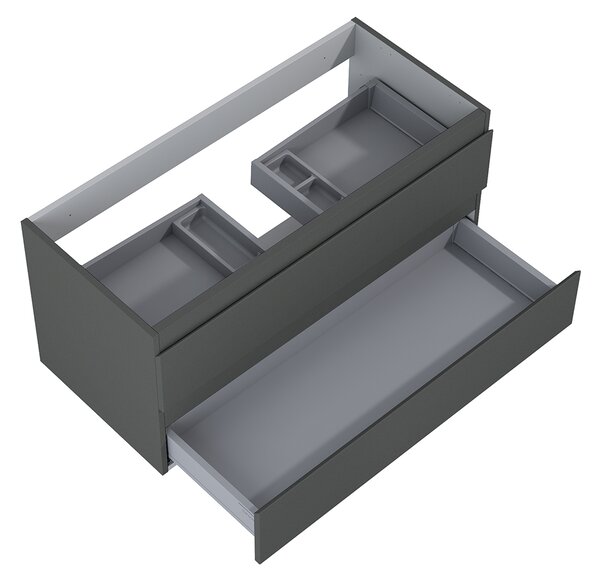 Oltens Vernal dulap 100x45.6x47 cm sub chiuveta pe perete grafit mat 60002400