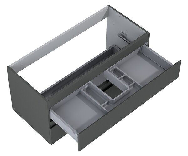 Oltens Vernal dulap 100x45.6x47 cm sub chiuveta pe perete grafit mat 60002400