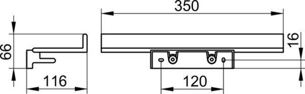 Keuco Reva raft de duș 35 cm alb 12858510000
