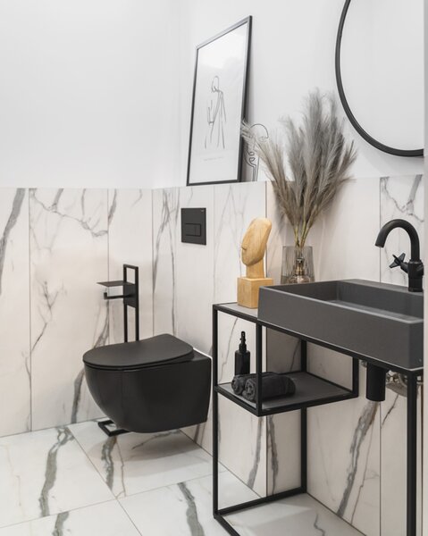Deante Peonia Zero set cadru și vas wc, capac+ buton de spălare CDENNZPW