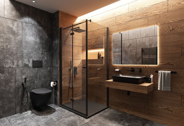 Deante Peonia vas wc cu capac soft-close agăţat fără margine negru mat CDEDNZPW