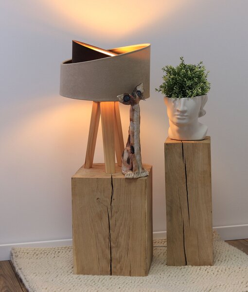 BPS Koncept Galaxy veioză 1x60 W auriu-lemn-maro-bej 060S-019