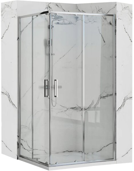 Rea Punto cabină de duș 90x90 cm pătrat crom luciu/sticlă transparentă REA-K0867