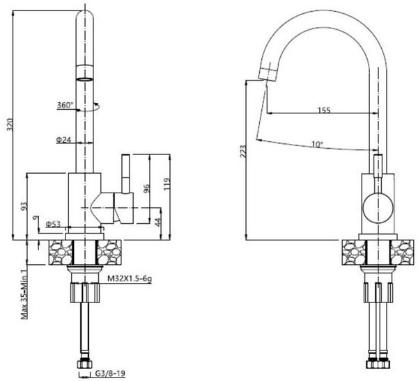 Quadron Go Smart chiuveta cu baterie bej/bej LA_TQ6244GSBEZ