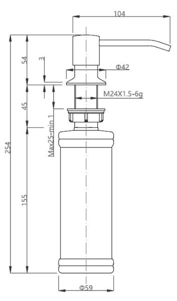 Quadron Ready Max chiuvetă cu robinet și dozator negru/oțel LA_TQ7744RMCZ