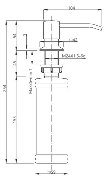 Quadron Ready Smart chiuvetă cu robinet și dozator bej/oțel LA_TQ6244RSBEZ