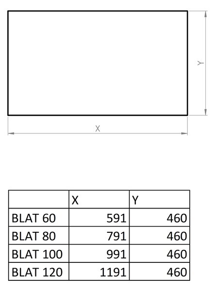 Roca Ella blat 99.1x46 cm stejar A857782464