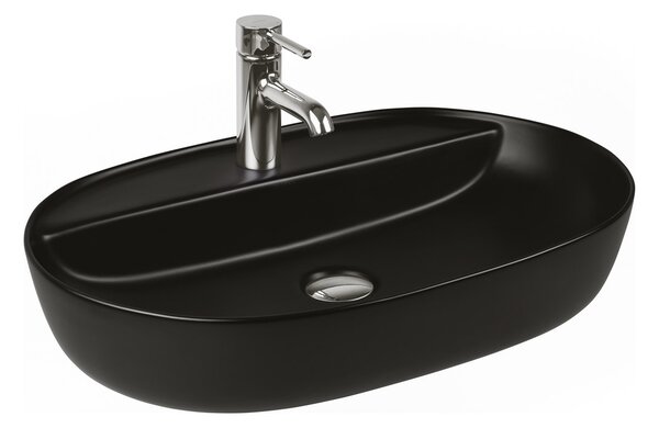 Oltens Hamnes lavoar 62x42 cm ovale de blat negru mat 41314300