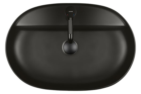 Oltens Hamnes lavoar 62x42 cm ovale de blat negru mat 41314300