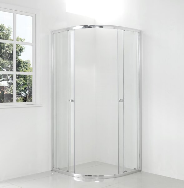 Hagser Andrea cabină de duș 80x80 cm semicircular crom luciu/sticlă transparentă HGR90000020