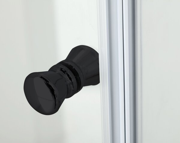Hagser Gisa cabină de duș 100x80 cm dreptunghiular negru mat/sticlă transparentă HGR16000020