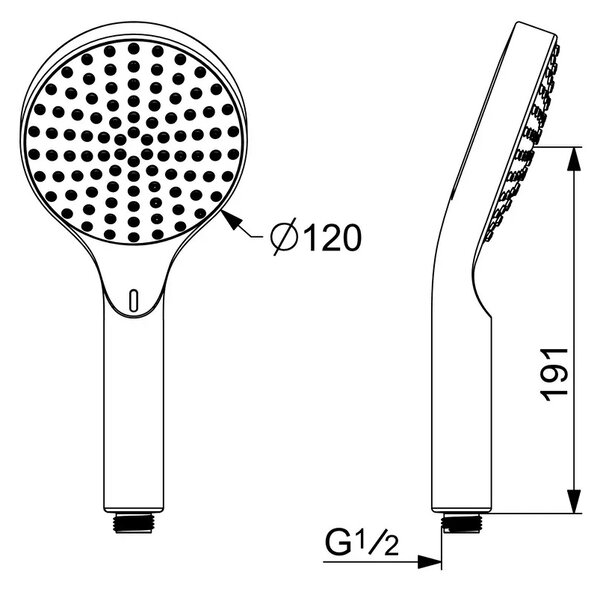 Oras Hydractiva duș de mână crom 242405