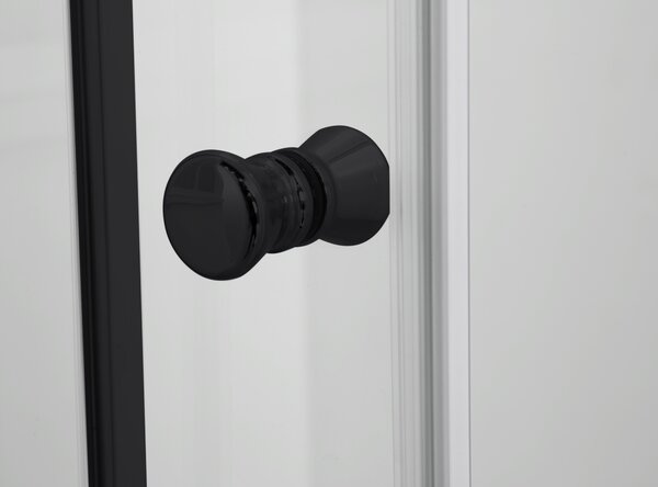 Hagser Ava uși de duș 140 cm culisantă negru mat/sticlă transparentă HGR16000021