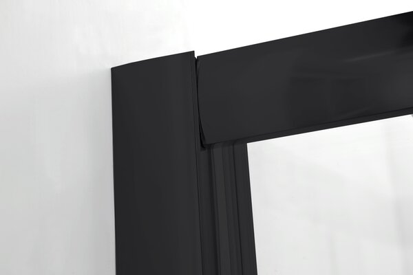 Hagser Ava uși de duș 140 cm culisantă negru mat/sticlă transparentă HGR16000021