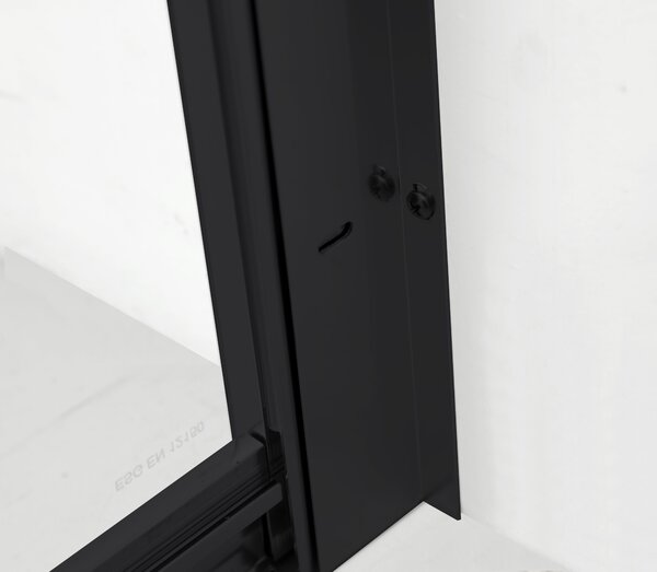 Hagser Ava uși de duș 140 cm culisantă negru mat/sticlă transparentă HGR16000021