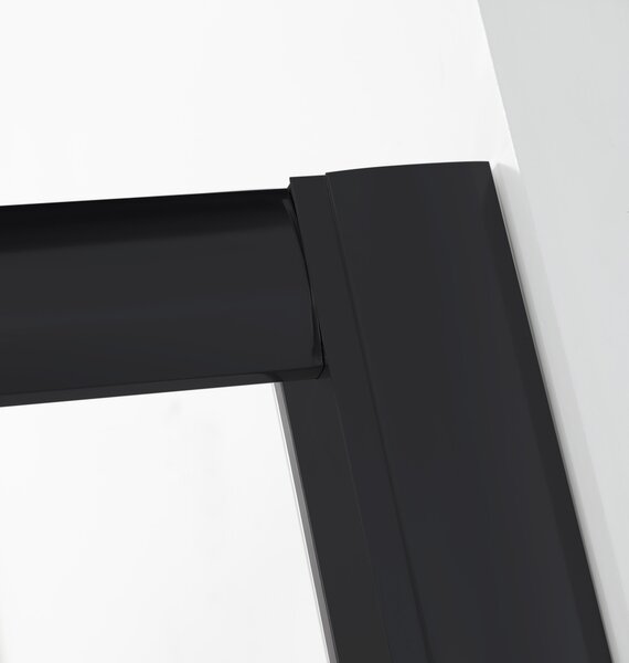 Hagser Ava uși de duș 140 cm culisantă negru mat/sticlă transparentă HGR16000021