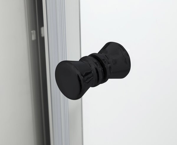 Hagser Ava uși de duș 140 cm culisantă negru mat/sticlă transparentă HGR16000021