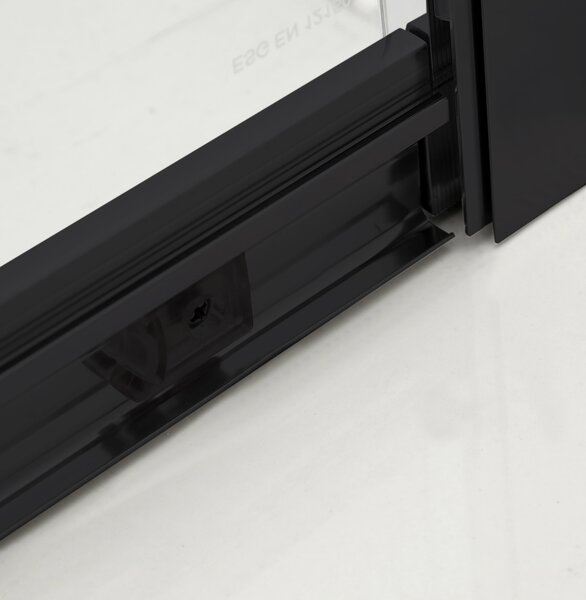 Hagser Ava uși de duș 140 cm culisantă negru mat/sticlă transparentă HGR16000021
