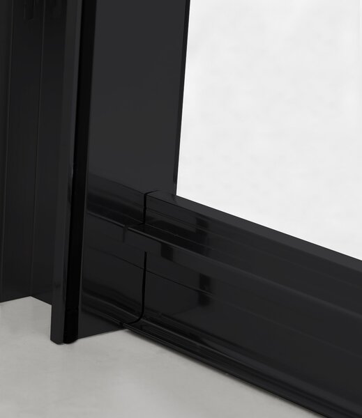 Hagser Ava uși de duș 140 cm culisantă negru mat/sticlă transparentă HGR16000021