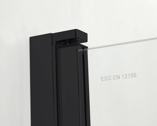 Hagser Carla uși de duș 100 cm pliantă negru mat/sticlă transparentă HGR18000021