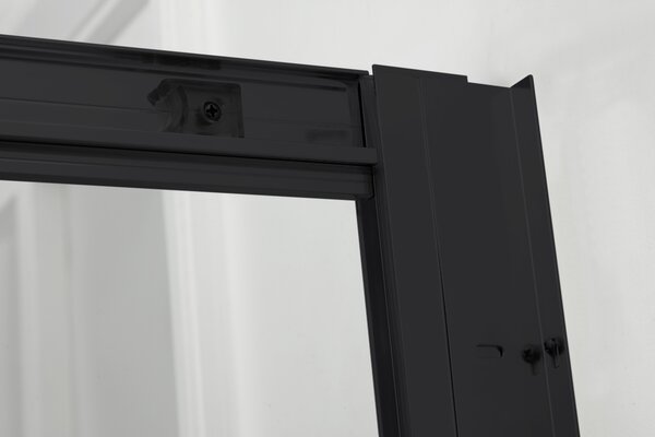 Hagser Ava uși de duș 140 cm culisantă negru mat/sticlă transparentă HGR16000021