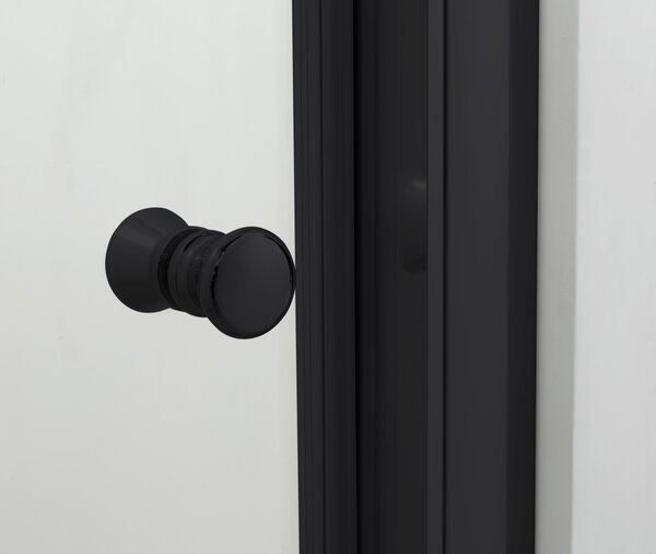 Hagser Ava uși de duș 140 cm culisantă negru mat/sticlă transparentă HGR16000021