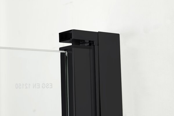 Hagser Carla uși de duș 100 cm pliantă negru mat/sticlă transparentă HGR18000021