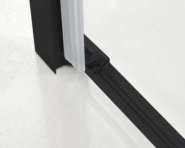 Hagser Carla uși de duș 100 cm pliantă negru mat/sticlă transparentă HGR18000021