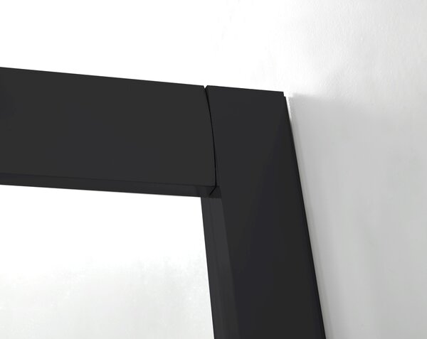 Hagser Andrea cabină de duș 80x80 cm semicircular negru mat/sticlă transparentă HGR21000020