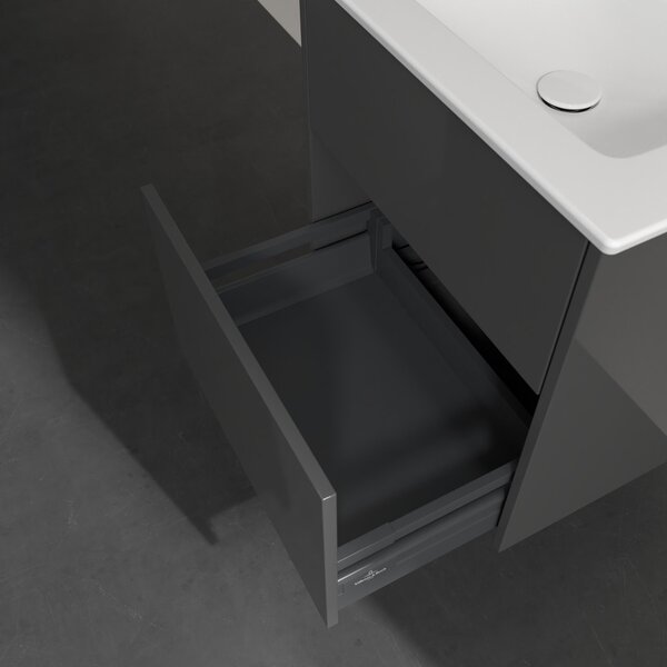 Villeroy & Boch Finero lavoar cu dulap și oglindă 60 cm gri S00300FPR1