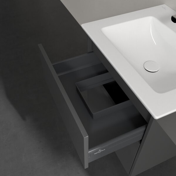 Villeroy & Boch Finero lavoar cu dulap și oglindă 60 cm gri S00300FPR1