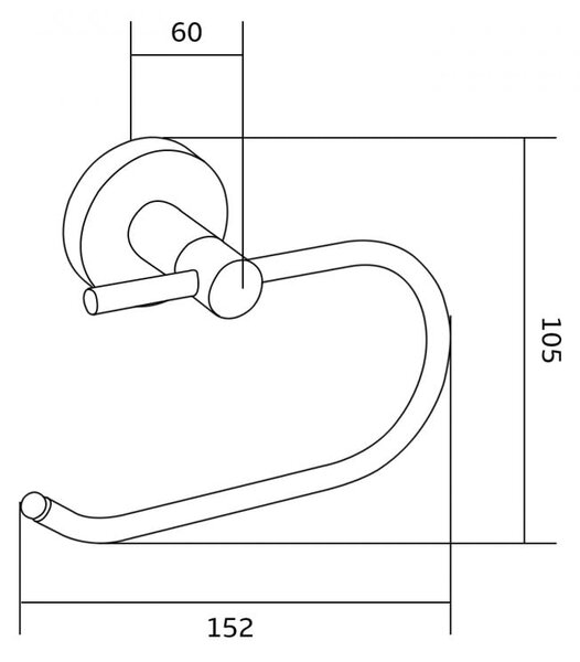 Mexen Remo suport pentru hârtie igienică, Crom - 70507333-00