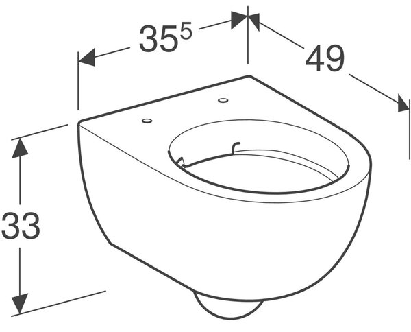 Geberit Selnova Premium vas wc agăţat fără margine alb 500.377.01.2