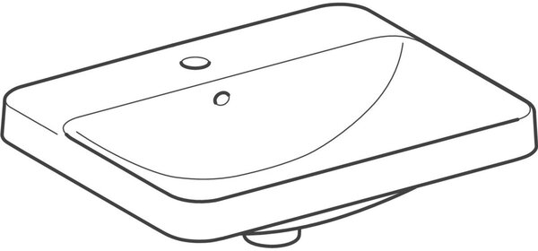 Geberit Variform lavoar 55x45 cm dreptunghiular încastrat alb luciu 500.741.01.2