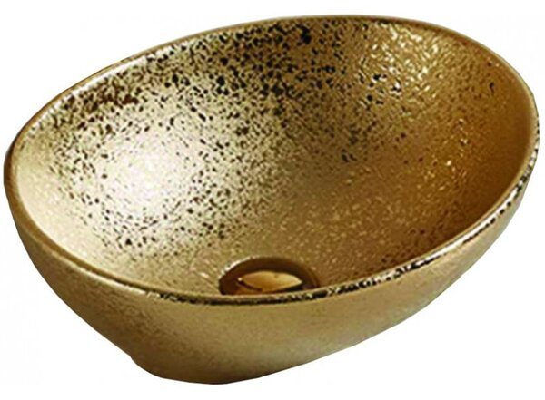 Mexen Elza chiuvetă pe blat 40 x 33 cm, aurie - 21014050