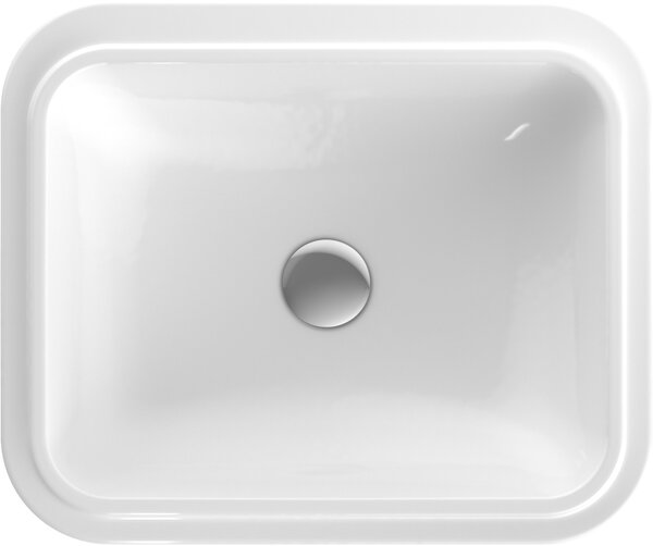Geberit Variform lavoar 45x35 cm dreptunghiular sub blat alb luciu 500.762.01.2